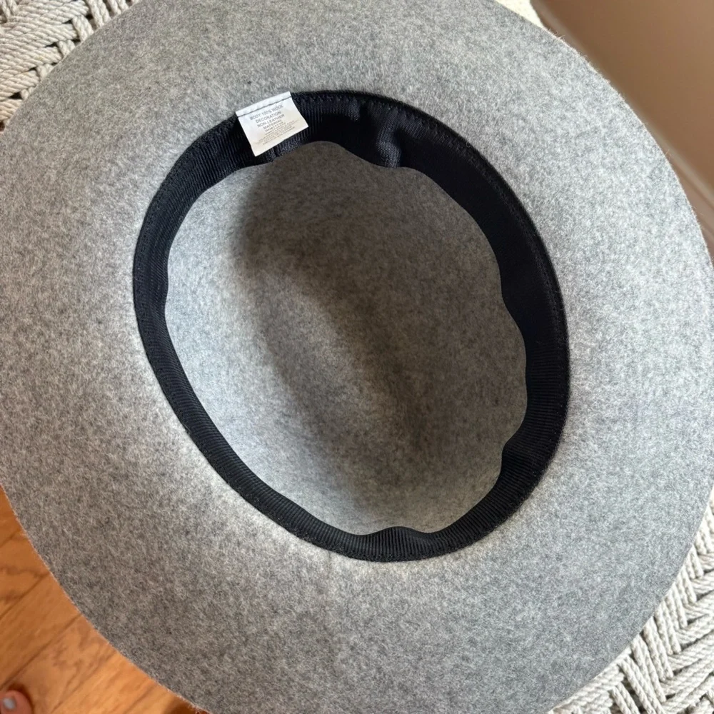 Target 100% Wool Light‎ Gray Wide Brim Fedora Hat Size M/L